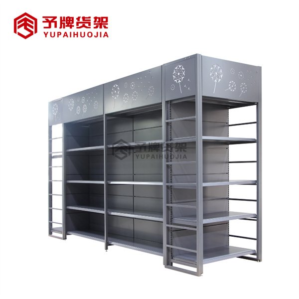 Shelves with advertising racks